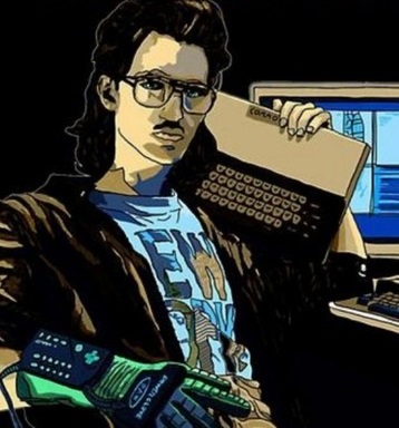 Hacker at computer
